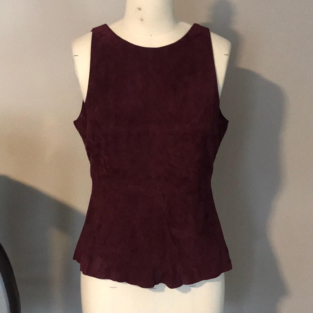 Soft suede Halston top